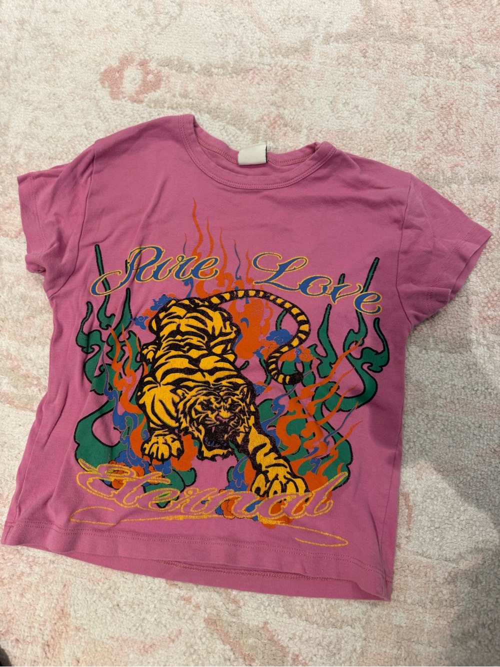 Urban Outfitters Pink Graphic Tiger Tee